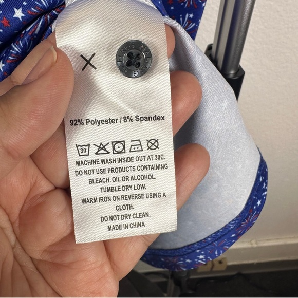 Maelreg Men's Polo festive Patriotic Design - Picture 4 of 6